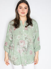 Skjorte med rose print - ITMAJ25